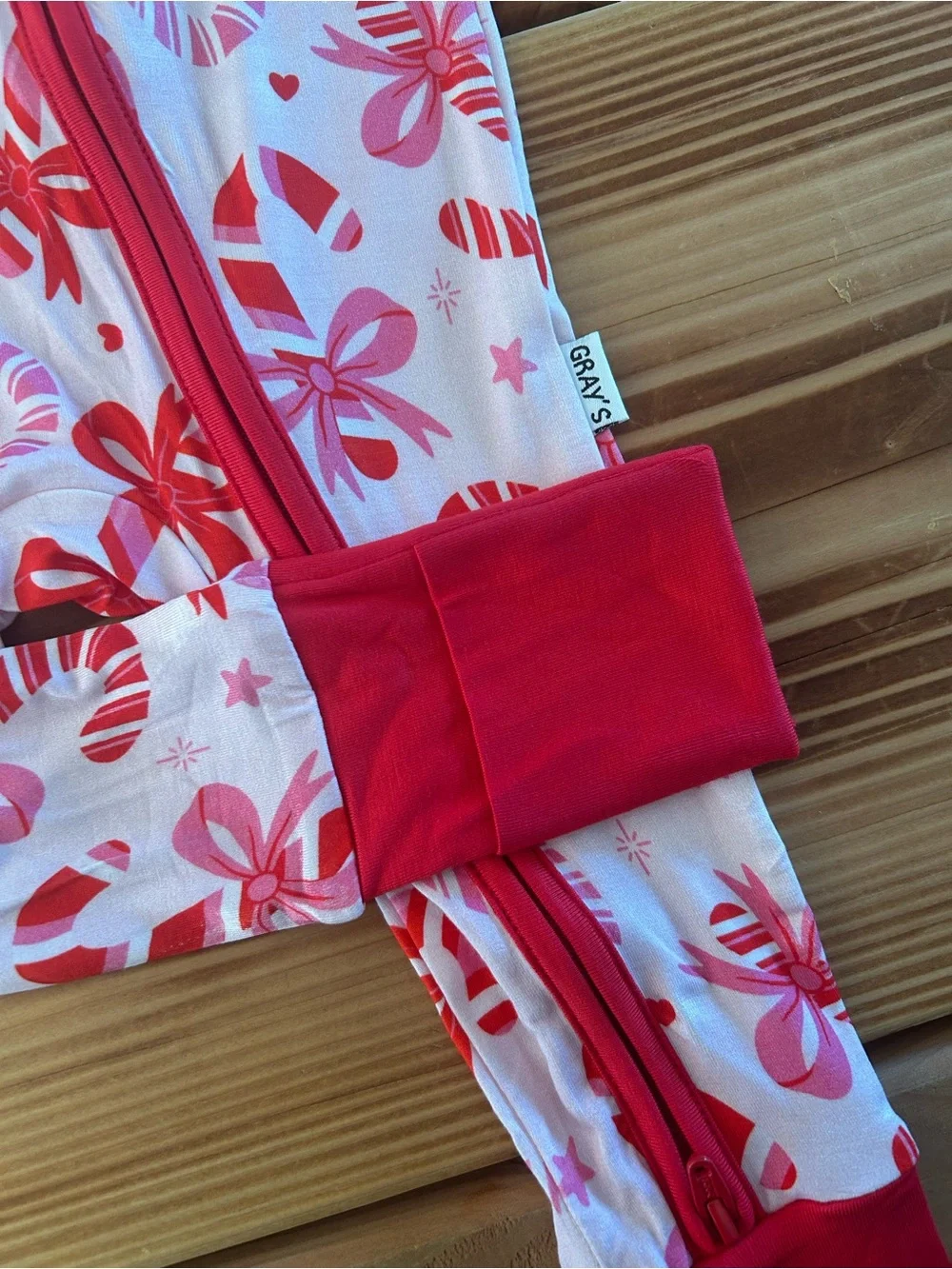 Mom and Me White & Red Floral One-Piece Pajamas